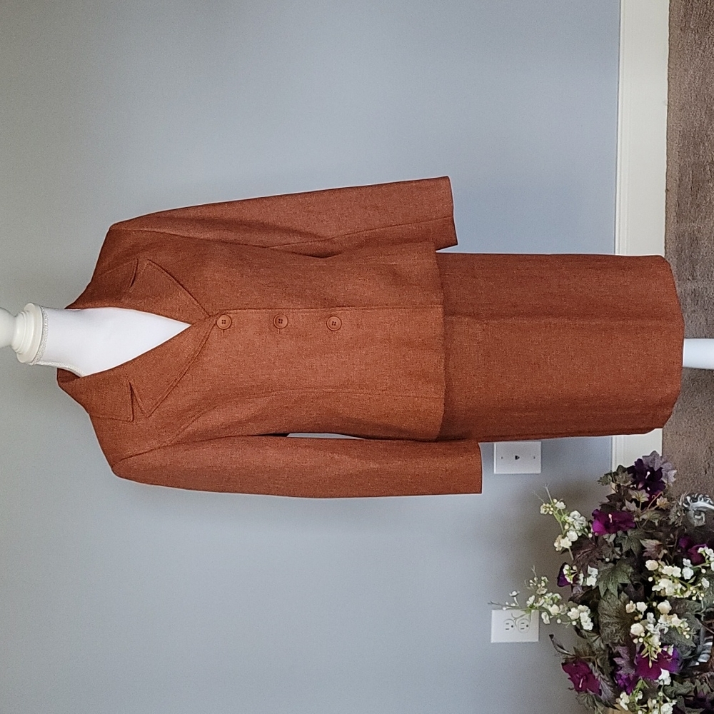 Burnt Orange Skirt Suit
